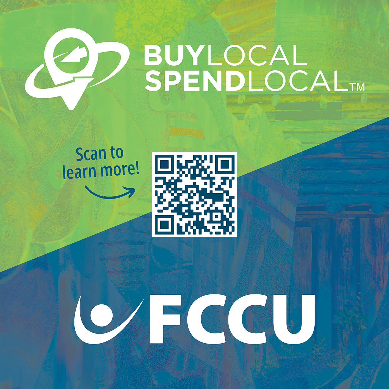 Buy Local Spend Local Door Cling.